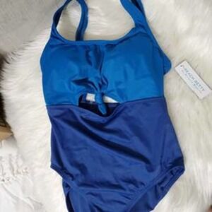 NWT SMALL Women's Two Tone Slimming Tummy Control Swimsuit